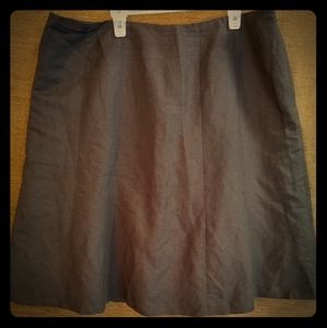 Chocolate Brown Calvin Klein Linen Skirt